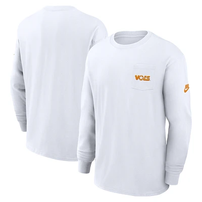 Men's Nike White Tennessee Volunteers Legacy Max90 Pocket Long Sleeve T-Shirt