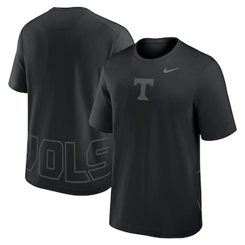 Men's Nike Black Tennessee Volunteers Primary Statement Two-Hit Performance T-Shirt