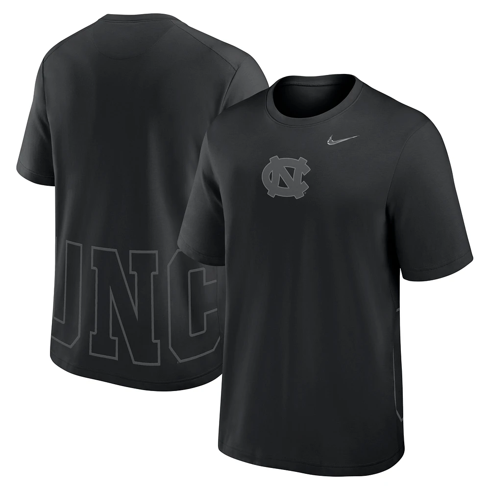 Men's Nike Black North Carolina Tar Heels Primary Statement Two-Hit Performance T-Shirt