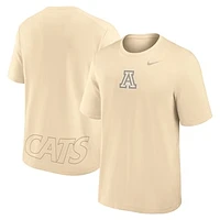 Men's Nike Cream Arizona Wildcats Primary Statement Two-Hit Performance T-Shirt