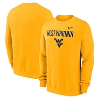 Men's Nike Gold West Virginia Mountaineers Primetime Primary Stack Pullover Sweatshirt