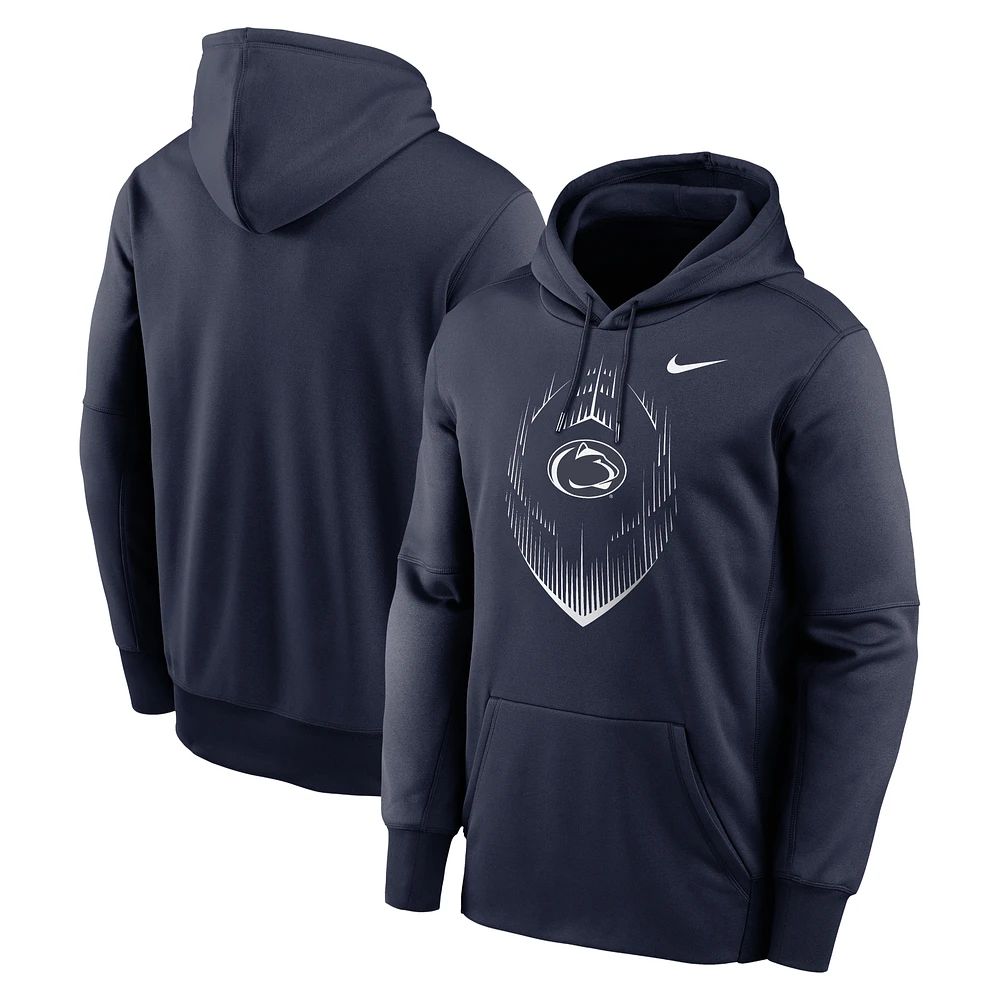 Men's Nike Navy Penn State Nittany Lions Icon Football Performance Pullover Hoodie