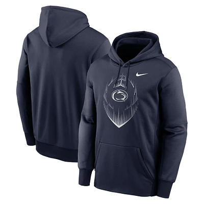 Men's Nike Navy Penn State Nittany Lions Football Icon Performance Fleece Pullover Hoodie