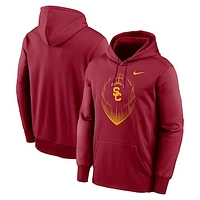 Men's Nike Crimson USC Trojans Icon Football Performance Pullover Hoodie