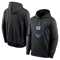 Men's Jordan Brand Black North Carolina Tar Heels Football Icon Performance Fleece Pullover Hoodie