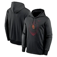 Men's Nike Black USC Trojans Football Icon Performance Fleece Pullover Hoodie