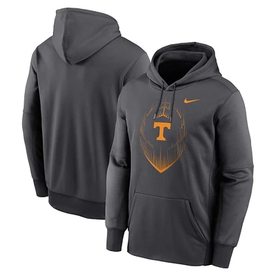 Men's Nike Anthracite Tennessee Volunteers Football Icon Performance Fleece Pullover Hoodie