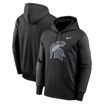 Men's Nike Black Michigan State Spartans Color Pop Performance Fleece Pullover Hoodie