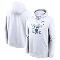 Men's Nike White Kentucky Wildcats Legacy Logo Club Fleece Pullover Hoodie