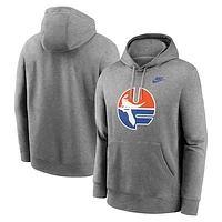 Men's Nike Heather Gray Florida Gators Legacy Logo Club Fleece Pullover Hoodie