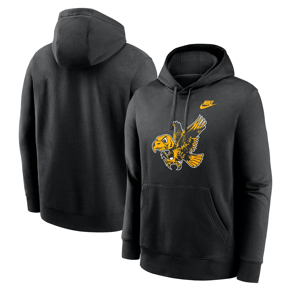 Men's Nike Iowa Hawkeyes Legacy Logo Club Fleece Pullover Hoodie