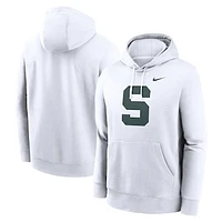 Men's Nike Michigan State Spartans Primetime Alternate Logo Club Fleece Pullover Hoodie