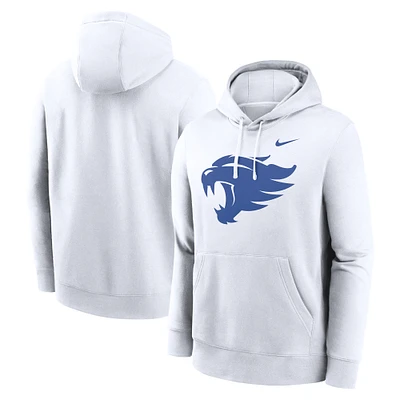 Men's Nike White Kentucky Wildcats Primetime Alternate Logo Club Fleece Pullover Hoodie