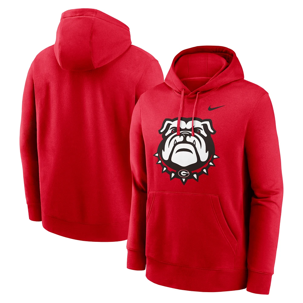 Men's Nike Georgia Bulldogs Primetime Alternate Logo Club Fleece Pullover Hoodie