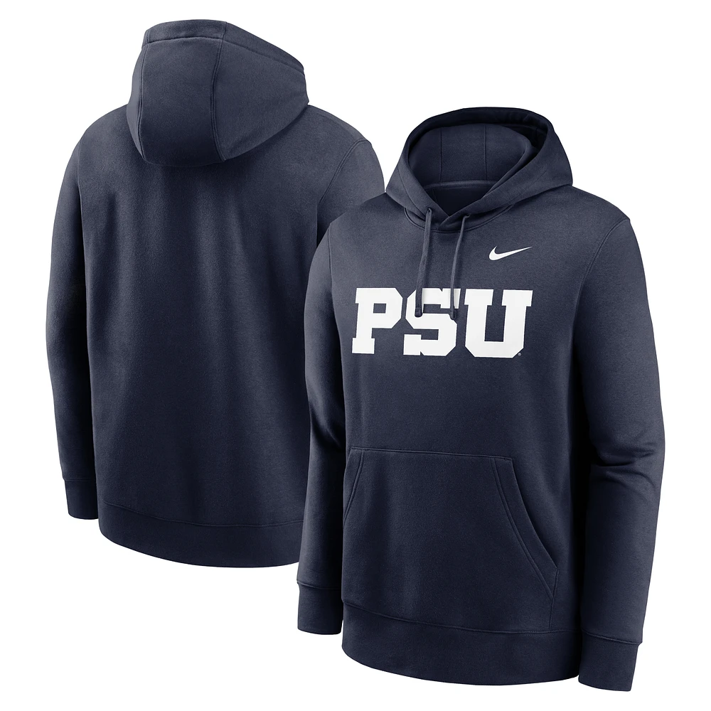 Men's Nike Navy Penn State Nittany Lions Primetime Alternate Logo Club Fleece Pullover Hoodie