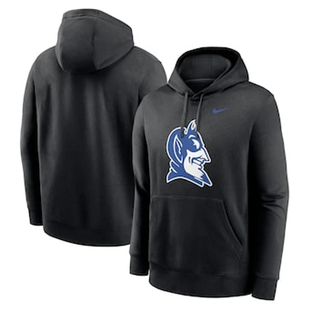 Men's Nike Black Duke Blue Devils Primetime Alternate Logo Club Fleece Pullover Hoodie