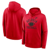 Men's Nike Georgia Bulldogs Legacy Football Icon Club Fleece Pullover Hoodie