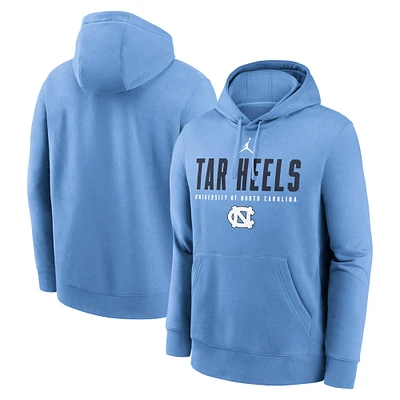 Men's Jordan Brand  Carolina Blue North Tar Heels Primetime Dynamic Mascot Club Fleece Pullover Hoodie