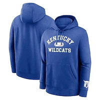 Men's Nike Royal Kentucky Wildcats Legacy Foundational Two-Hit Club Performance Pullover Hoodie