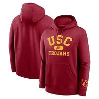 Men's Nike Crimson USC Trojans Legacy Foundational Two-Hit Club Performance Pullover Hoodie