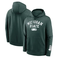 Men's Nike Green Michigan State Spartans Legacy Foundational Two-Hit Club Performance Pullover Hoodie