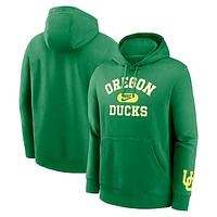 Men's Nike Green Oregon Ducks Legacy Foundational Two-Hit Club Performance Pullover Hoodie