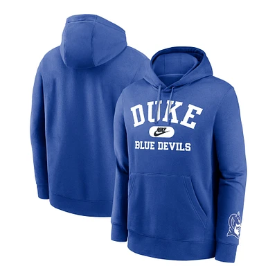 Men's Nike Royal Duke Blue Devils Legacy Foundational Two-Hit Club Performance Pullover Hoodie