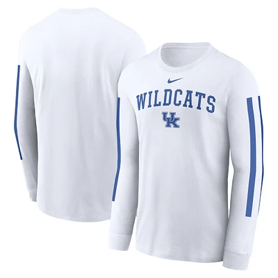 Men's Nike White Kentucky Wildcats Local Spirit Slogan Long Sleeve T-Shirt