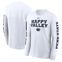 Men's Nike White Penn State Nittany Lions Local Spirit Slogan Long Sleeve T-Shirt