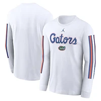 Men's Jordan Brand White Florida Gators Local Spirit Slogan Long Sleeve T-Shirt