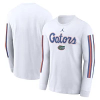 Men's Jordan Brand White Florida Gators Local Spirit Slogan Long Sleeve T-Shirt