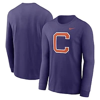 Men's Nike Clemson Tigers Alternate Logo Long Sleeve T-Shirt