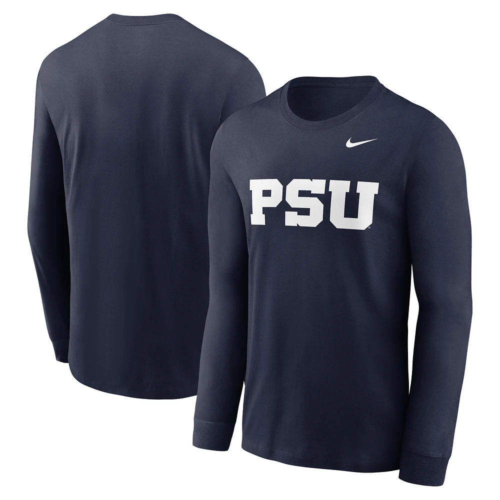 Men's Nike Navy Penn State Nittany Lions Alternate Logo Long Sleeve T-Shirt