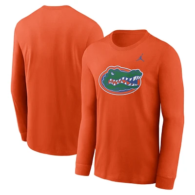 Men's Jordan Brand Orange Florida Gators Primary Logo Long Sleeve T-Shirt