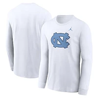 Men's Jordan Brand North Carolina Tar Heels Primary Logo Long Sleeve T-Shirt