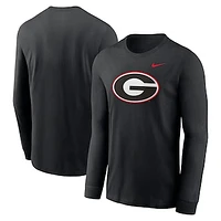 Men's Nike Black Georgia Bulldogs Primary Logo Long Sleeve T-Shirt