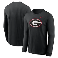 Men's Nike Black Georgia Bulldogs Primary Logo Long Sleeve T-Shirt