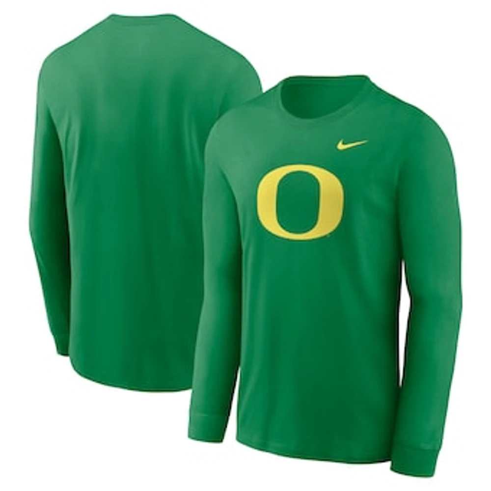 Men's Nike Green Oregon Ducks Primary Logo Long Sleeve T-Shirt