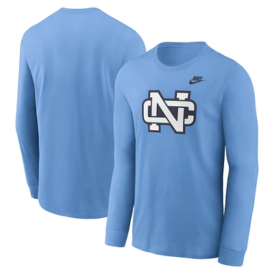 Men's Nike Carolina Blue North Tar Heels Legacy Primary Logo Long Sleeve T-Shirt