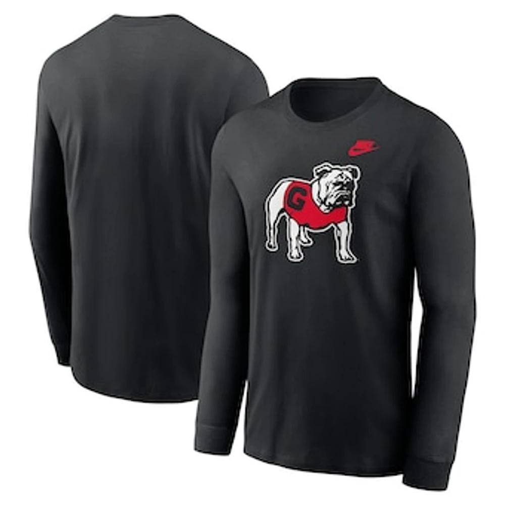 Men's Nike Black Georgia Bulldogs Legacy Primary Logo Long Sleeve T-Shirt