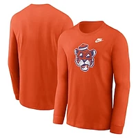 Men's Nike Orange Clemson Tigers Legacy Primary Logo Long Sleeve T-Shirt