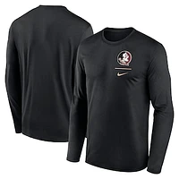 Men's Nike Black Florida State Seminoles Primary Stack Legend Long Sleeve T-Shirt