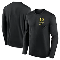 Men's Nike Oregon Ducks Primary Stack Legend Long Sleeve T-Shirt