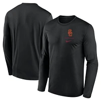 Men's Nike Black USC Trojans Primary Stack Legend Long Sleeve T-Shirt