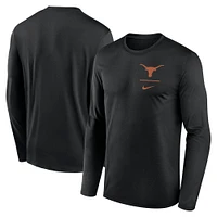 Men's Nike Black Texas Longhorns Primary Stack Legend Long Sleeve T-Shirt