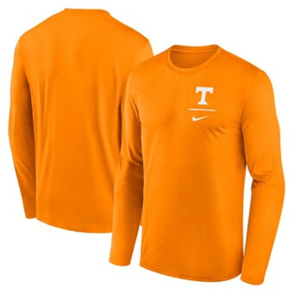 Men's Nike Tennessee Orange Volunteers Primary Stack Legend Long Sleeve T-Shirt