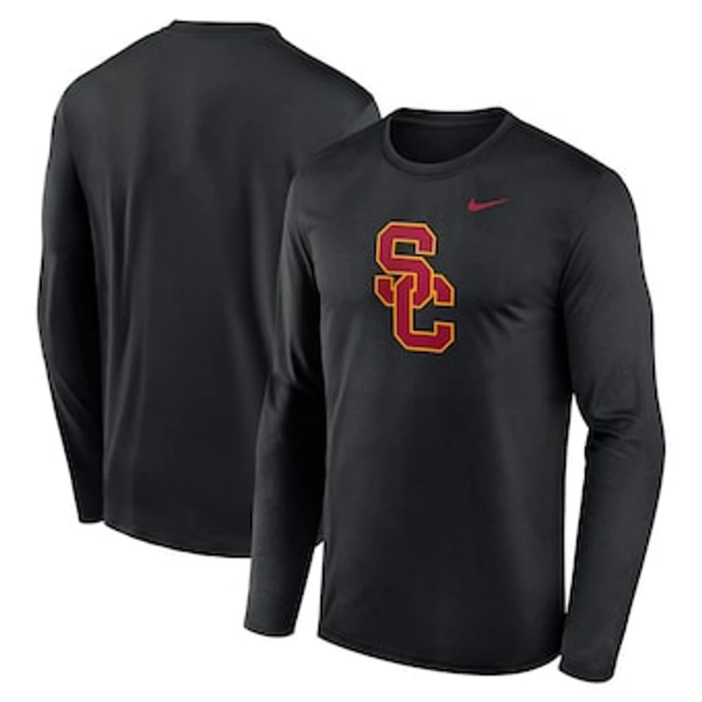 Men's Nike Black USC Trojans Primetime Primary Legend Long Sleeve T-Shirt