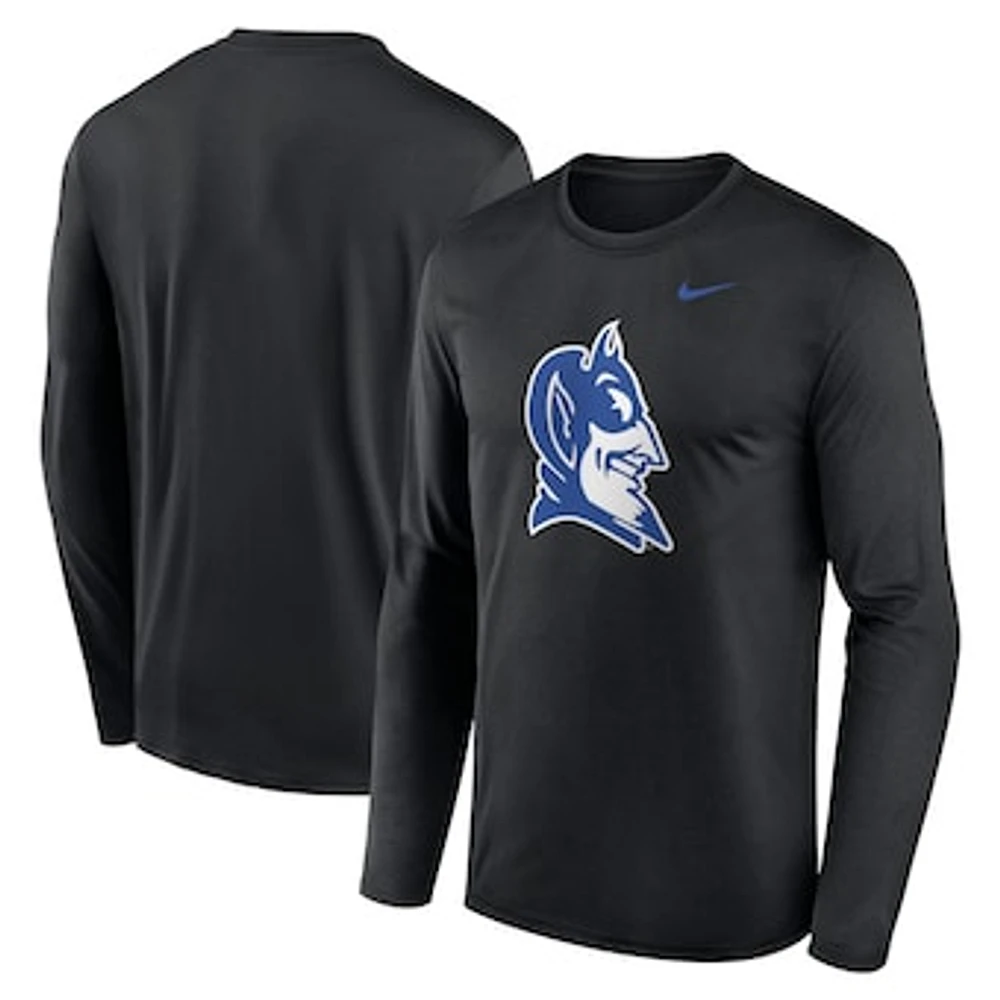 Men's Nike Black Duke Blue Devils Primetime Alternate Logo Legend Long Sleeve T-Shirt