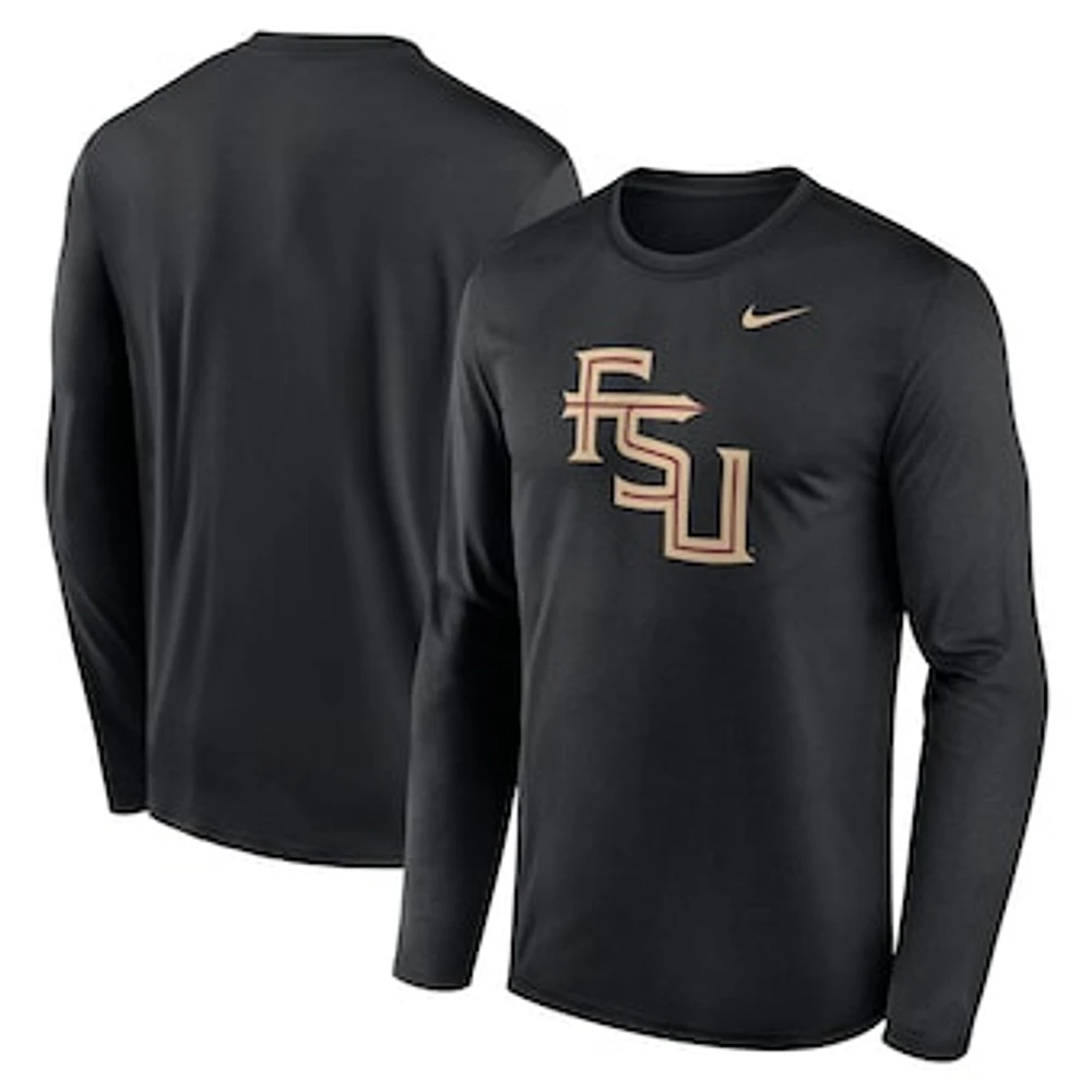 Men's Nike Black Florida State Seminoles Primetime Alternate Logo Legend Long Sleeve T-Shirt