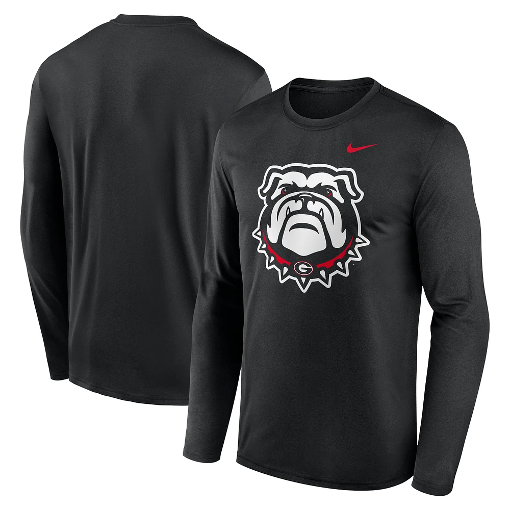 Men's Nike Black Georgia Bulldogs Primetime Alternate Logo Legend Long Sleeve T-Shirt